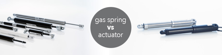 Choosing between a gas spring and an actuator
