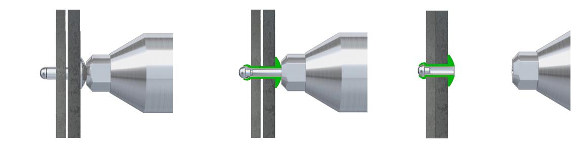 How does a blind rivet work?