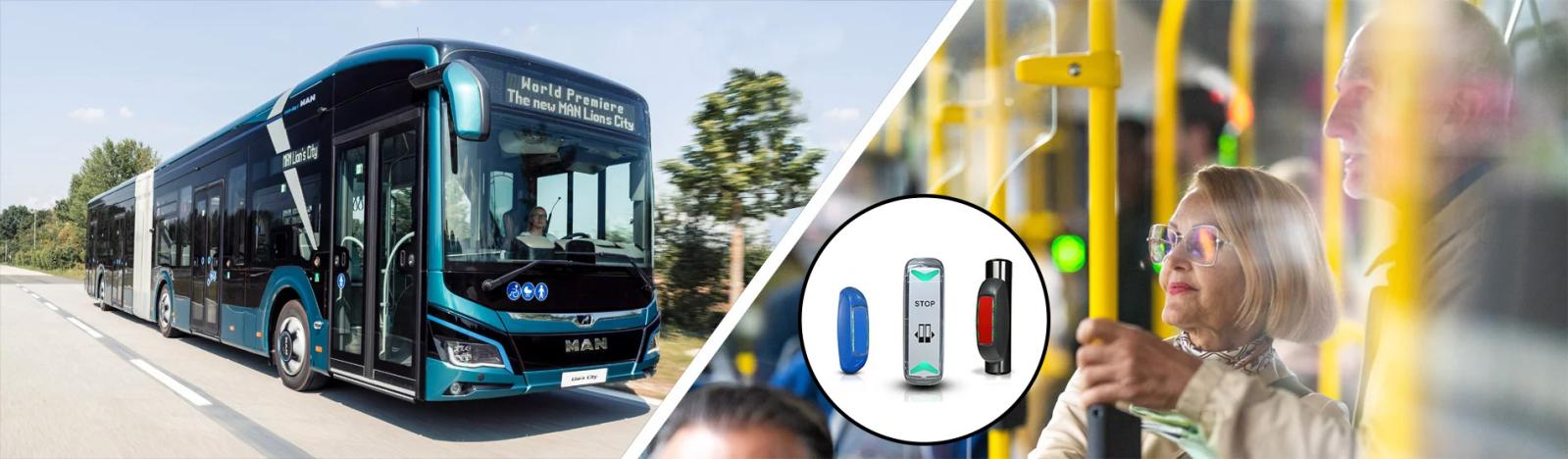 Capacitive buttons for public transportation
