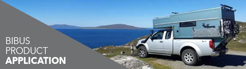 BIBUS in practice: actuators for operating roof pickup camper