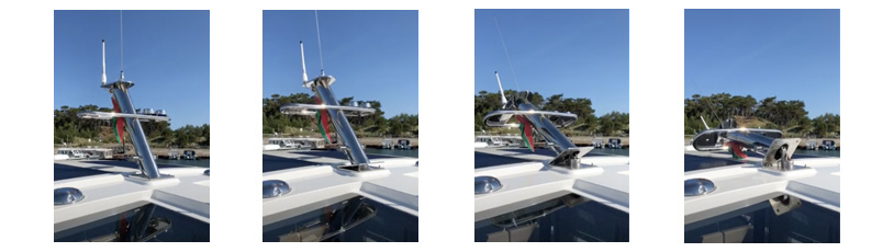 RVS actuator voor maritieme mast De mast van een schip wordt in positie versteld door een RVS actuator