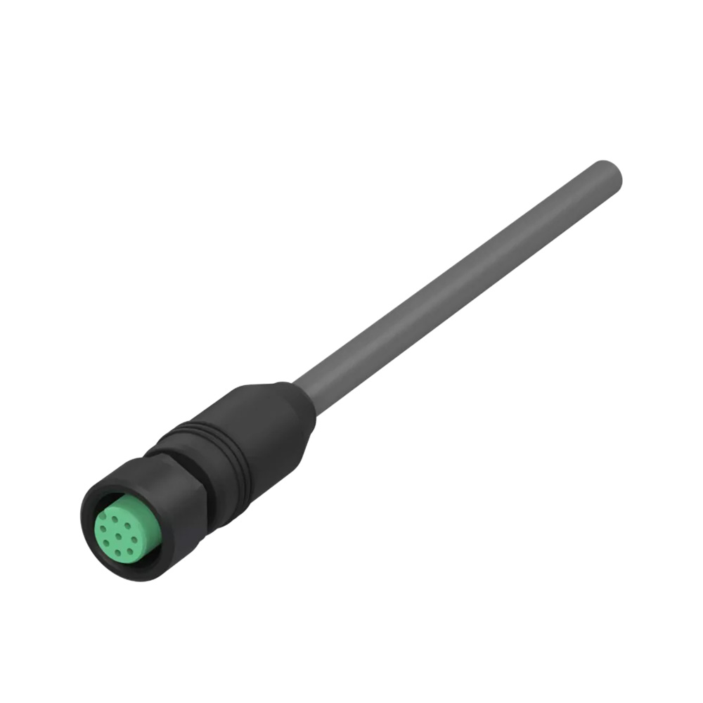 Ronde connector M12 4-polig/5-polig/8-polig met koppelring, kunststof