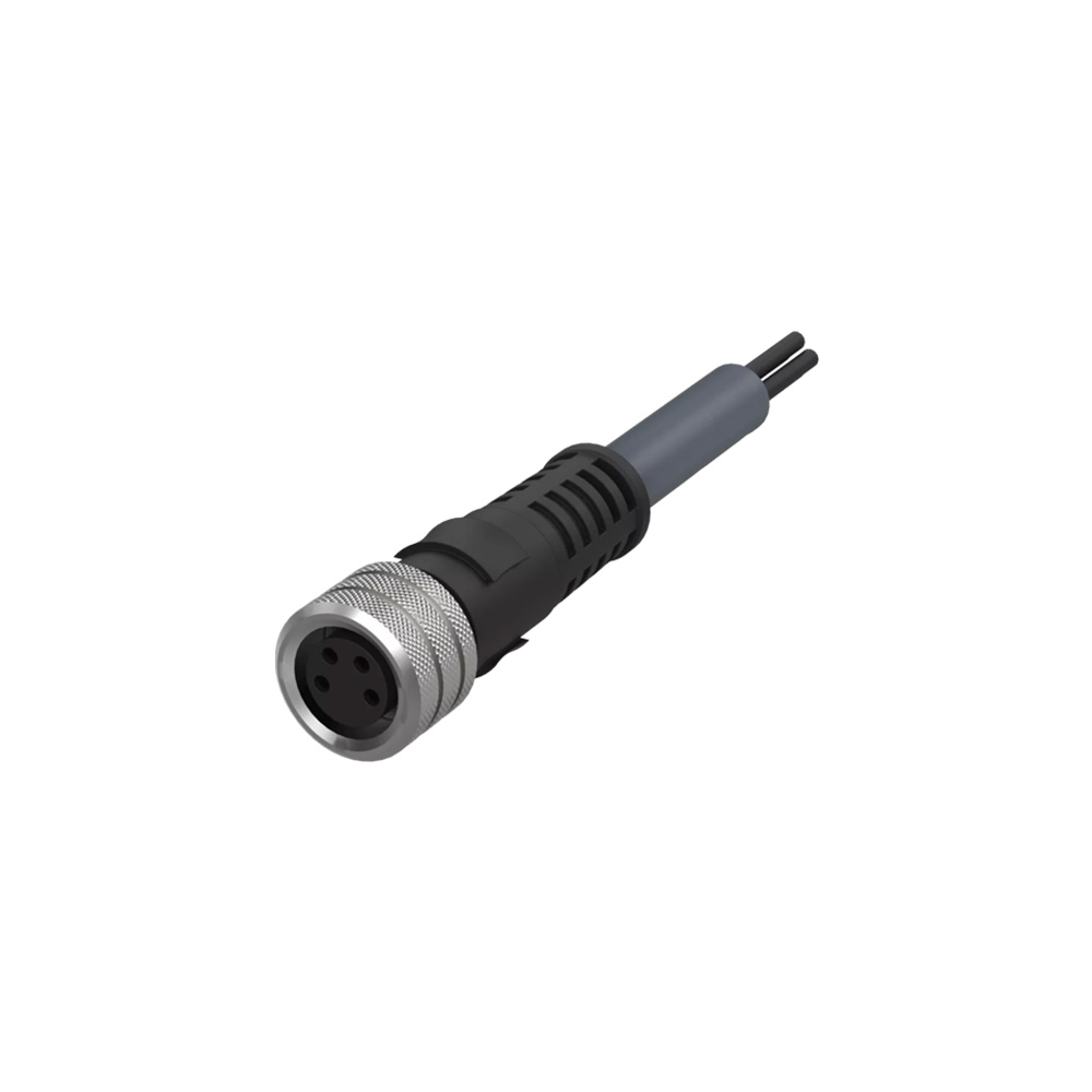Circular connector M8 4-pin with coupling ring