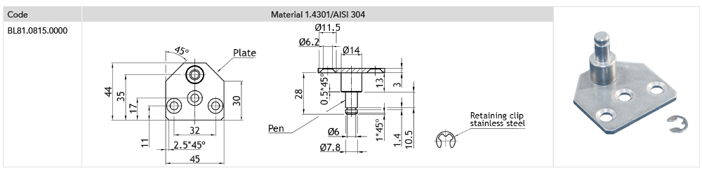Mounting parts brackets 2 Mounting parts brackets 2