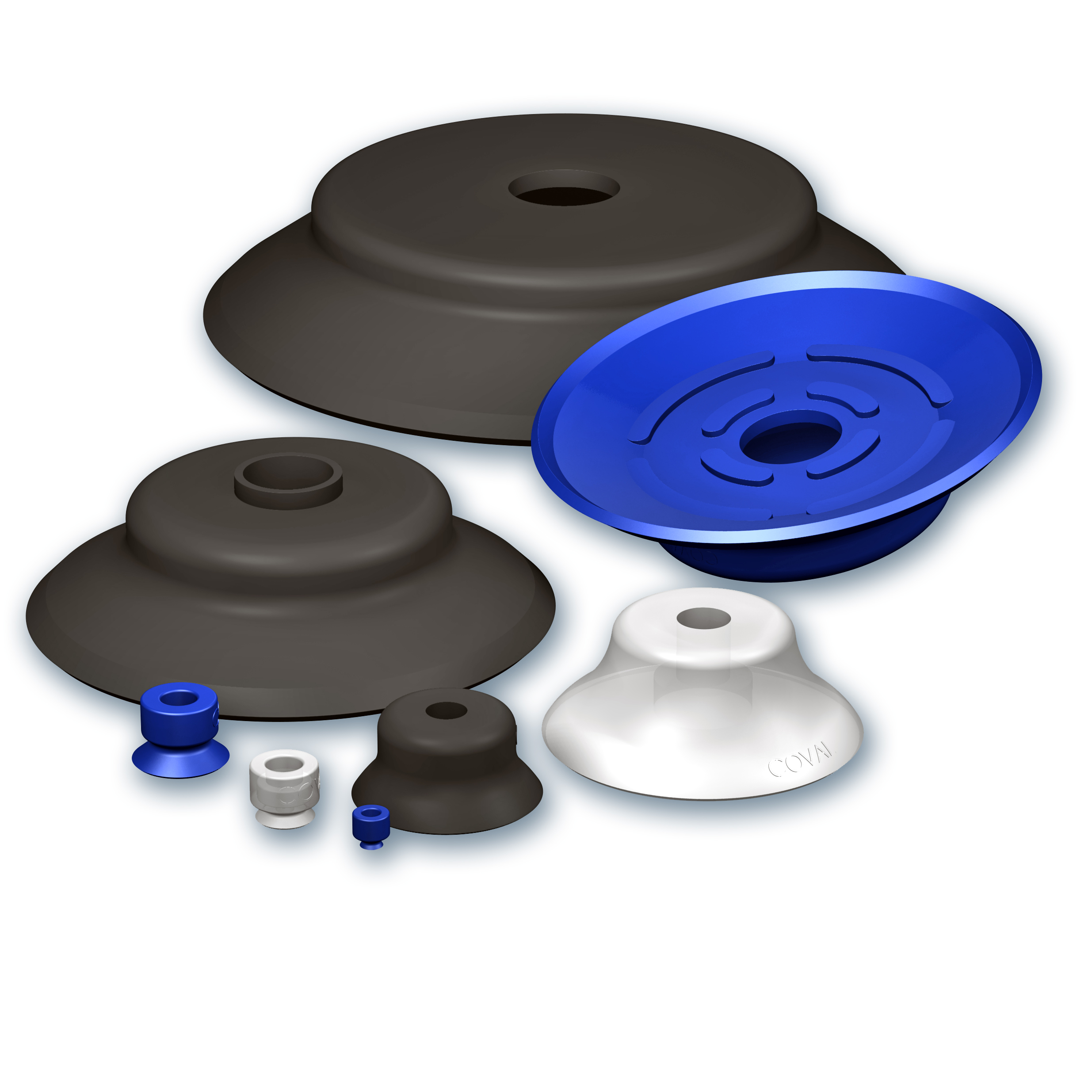 Extra-Flat Suction Cups Ø 2 To 200 Mm, VPG Series