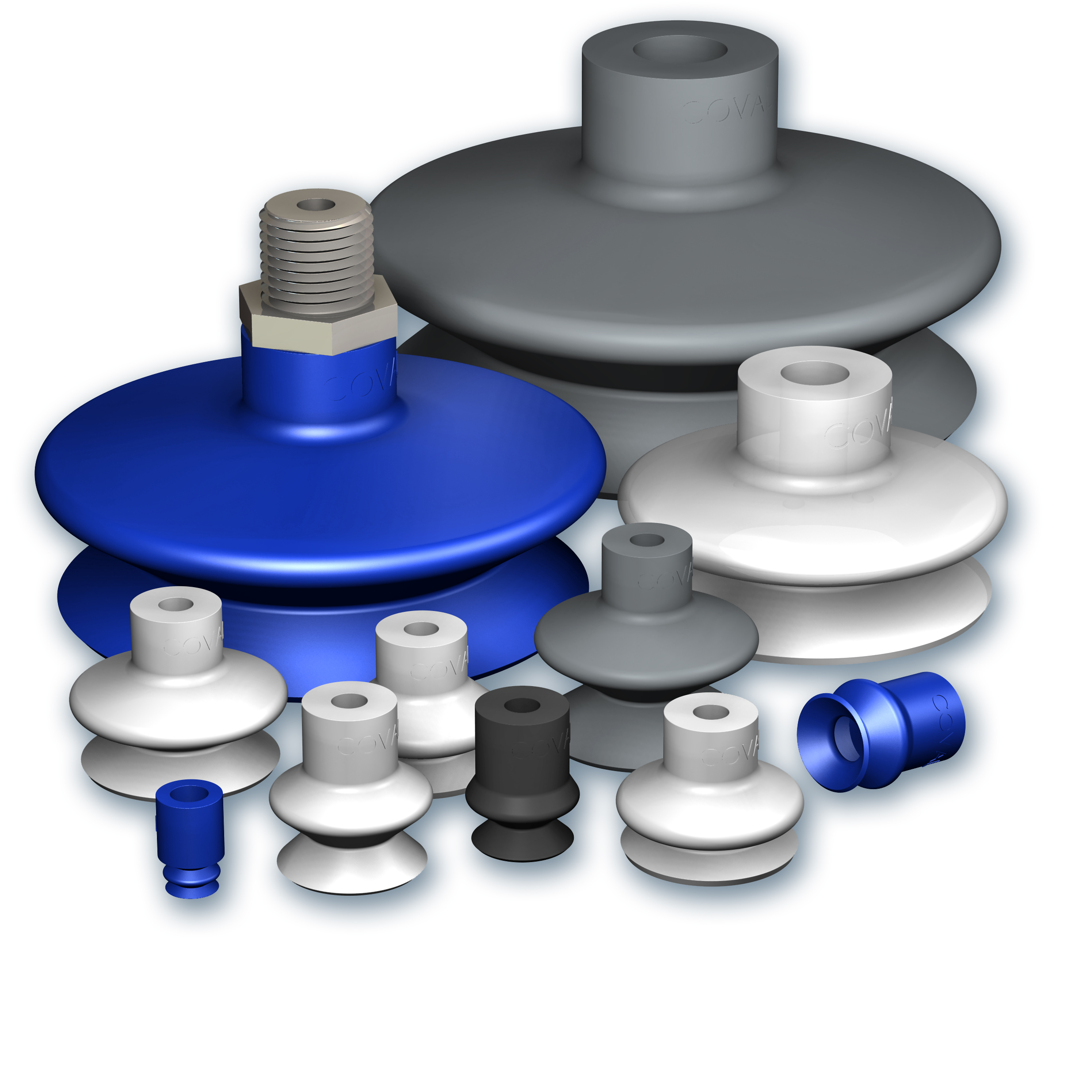 Suction Cups With 1,5 Bellows Ø 5 To 78 Mm, VSA Series